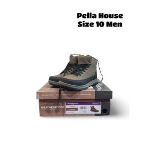 Weatherproof Men's Slope Boots Lace-Up Memory Foam Landon Brown Size 10